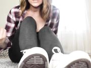 Lady Dee - White Converse and Toes