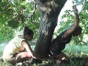 Tickle Nail - Bound to a tree and tickled