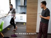 Czech Soles - Foot feeding punishment for Dita's lazy husband. Don't make her mad. Ever!