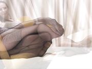 Lexis – High arched feet in black sheer pantyhose