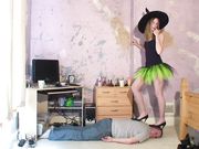 Joanna Witch High Heel Shoes Head Trample