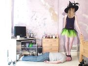 Joanna Witch High Heel Shoes Head Trample