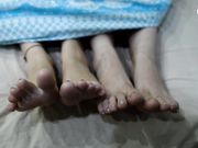 Czech Soles - Two Girls Worshiping Their Big Feet In Bed