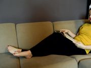 Czech Soles - Footgirl Painting Her Toe Nails Red