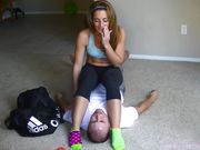 Savannah Fox - little bro has to lick sweaty feetbush