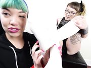 little sis doms stepsister w sweaty feet