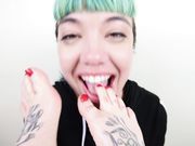 little sis doms stepsister w sweaty feet