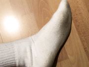 Cum on dirty white socks