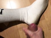 Cum on dirty white socks