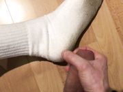 Cum on dirty white socks