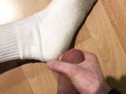 Cum on dirty white socks