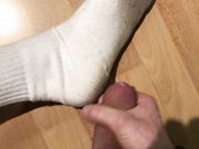 Cum on dirty white socks