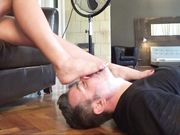 ALICE - Ground level - Forced foot worship, face as a footstool