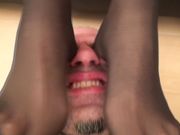 REA - 'Fashion Show Effects ' - HARD Foot Domination And Footsmothering In Pantyhose