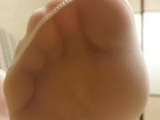 Rina Foxxy - russian beauty white nylon feet