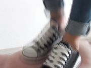 Candy trampling in shoes!