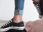 Candy trampling in shoes!