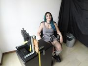 Hyper Ticklish Hailie - Feet In The Stocks - First Time