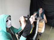 Hyper Ticklish Hailie - Feet In The Stocks - First Time