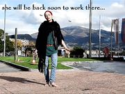 Barefoot Urban Girls - RED-X - barefoot autumn in Lugano