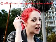 Barefoot Urban Girls - RED-X - barefoot autumn in Lugano