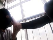 NATALY - Foot worship on the balcony
