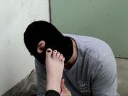 NATALY - Foot worship on the balcony