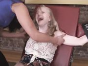 Sexy blonde feet tickle