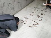 Strict Wife Mia - Chocolate on Mistress shoes