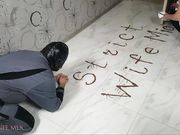 Strict Wife Mia - Chocolate on Mistress shoes