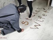 Strict Wife Mia - Chocolate on Mistress shoes