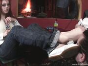 FootFetishSanctuary - Goddesses Amanda & Goddess Victoria - Slave Mistreatment At The Club