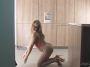 LegsUltra - Nikki in Orange Heels & Top