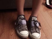 HOT BLONDE STINKY CONVERSE FEET