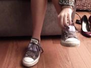 HOT BLONDE STINKY CONVERSE FEET
