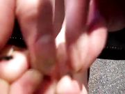 SNIFF & JERK BENEATH MS. SHEA'S FEET