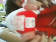 TEEN GODDESS SNEAKER SOCK STRIP CUM COUNTDOWN