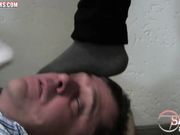 2 German Sado Sisters Force a guy to smell socks & feet