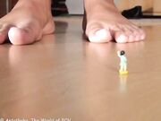 Blonde German Giantess With Tiny Footslave