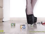 Car crushed black platform