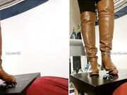 Amateur Cock Crushing Bootjob.