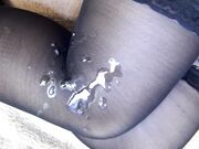 GIRLFRIEND STEPDAUGHTER ALLOWED TO LOAD ON LEGS IN STOCKINGS- SANYANY