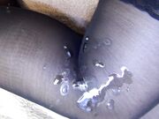 GIRLFRIEND STEPDAUGHTER ALLOWED TO LOAD ON LEGS IN STOCKINGS- SANYANY