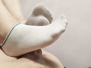 He Loves to Cum inside my Socks  Footjob, Sockjob, Handjob